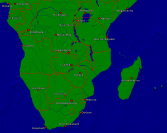Afrika-Süd Städte + Grenzen 4000x3186